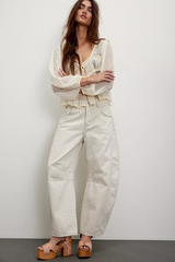 Free People Good Luck Mid Rise Barrel Jeans