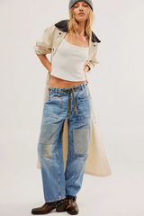 Free People Moxie Pull-On Barrel Jeans