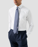 Eton White Floral Effect Signature Twill Shirt