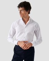 Eton Signature Twill Solid White Super Slim Shirt