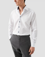 Eton Contemporary Fit Dress Shirt with Floral Pattern Detail