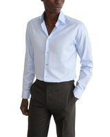 Textured Twill Effect Slim Shirt