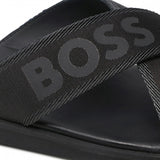 BOSS Darrel Leather Slides