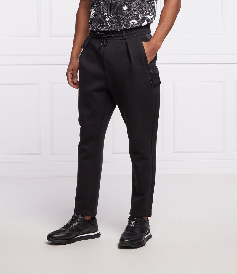 BOSS Relaxed-fit athleisure lotus tracksuit bottoms
