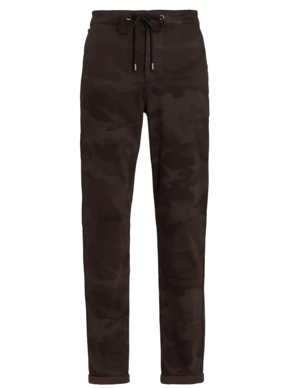 Paige Fraser Camo-print Drawstring Trousers in Dark Forest