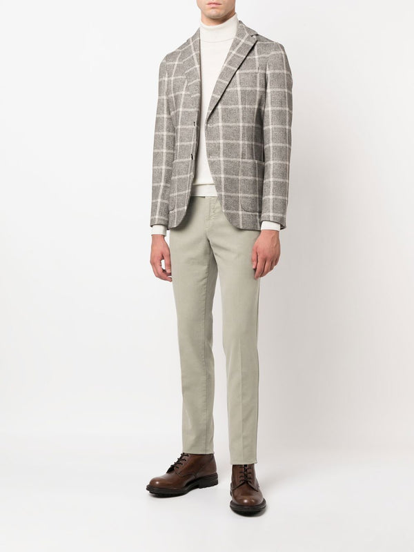 Circolo Grey Blazer with Check Pattern