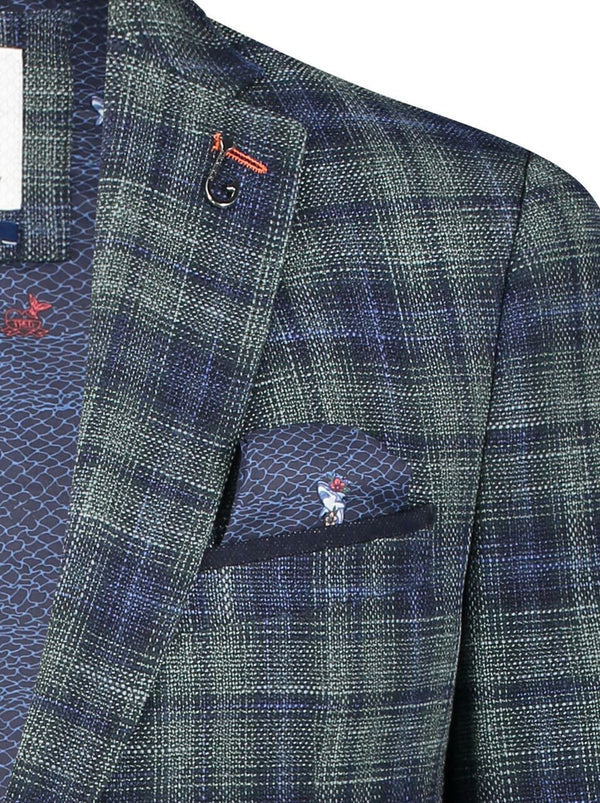 A Fish Named Fred Green/Blue Check Blazer