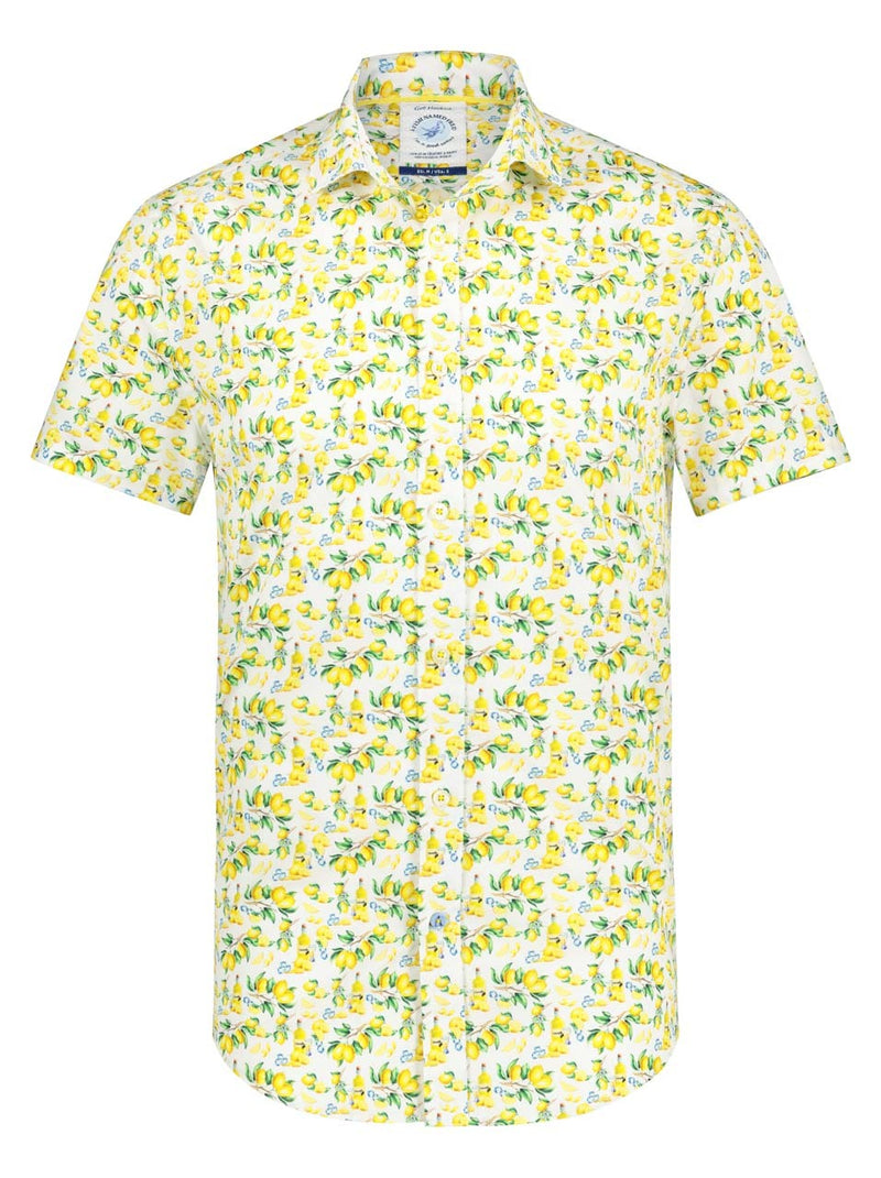 A Fish Named Fred Short-Sleeve Shirt in Limoncello
