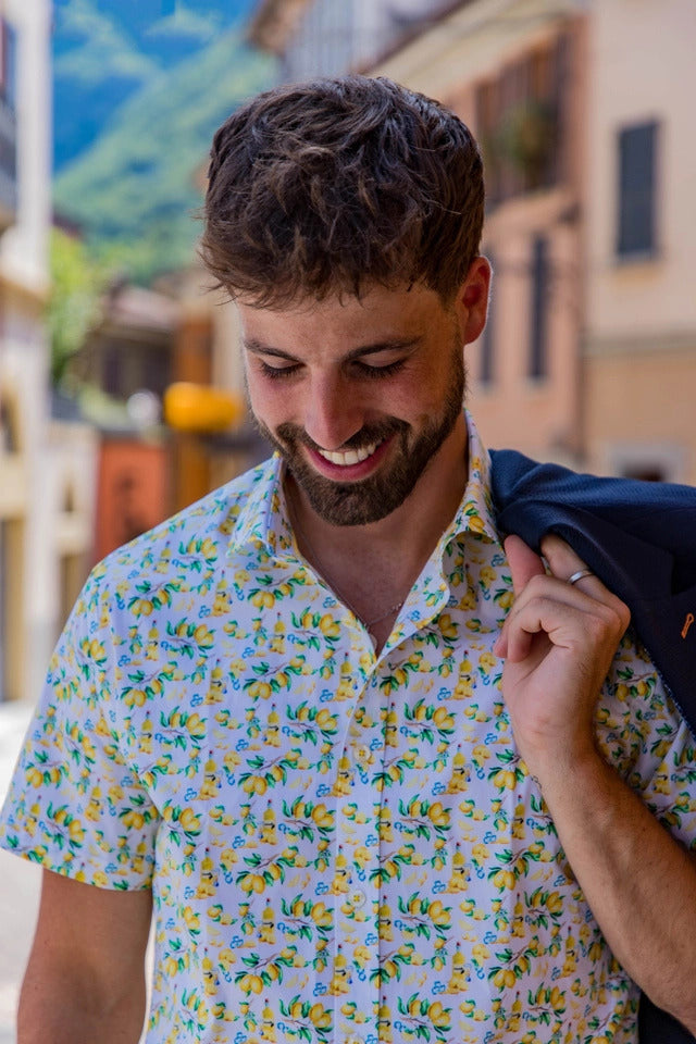 A Fish Named Fred Short-Sleeve Shirt in Limoncello