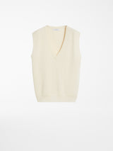 Wool and cashmere yarn gilet