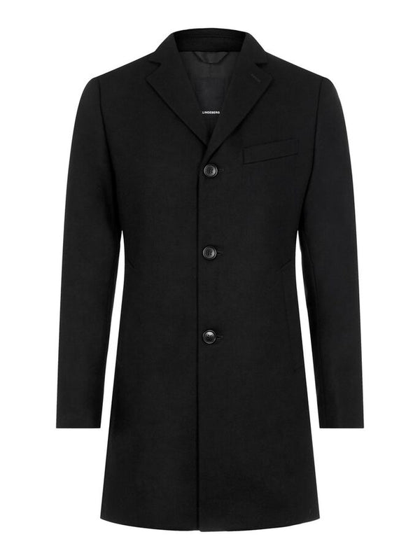 J. Lindeberg Wolger Compact Melton Coat Black 54