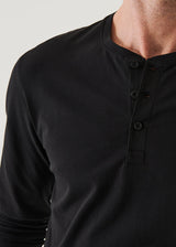 Patrick Assaraf Pima Cotton Stretch Henley T-Shirt