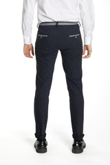 Masons Torino Man Slim Fit Chino Pants with Herringbone Pattern