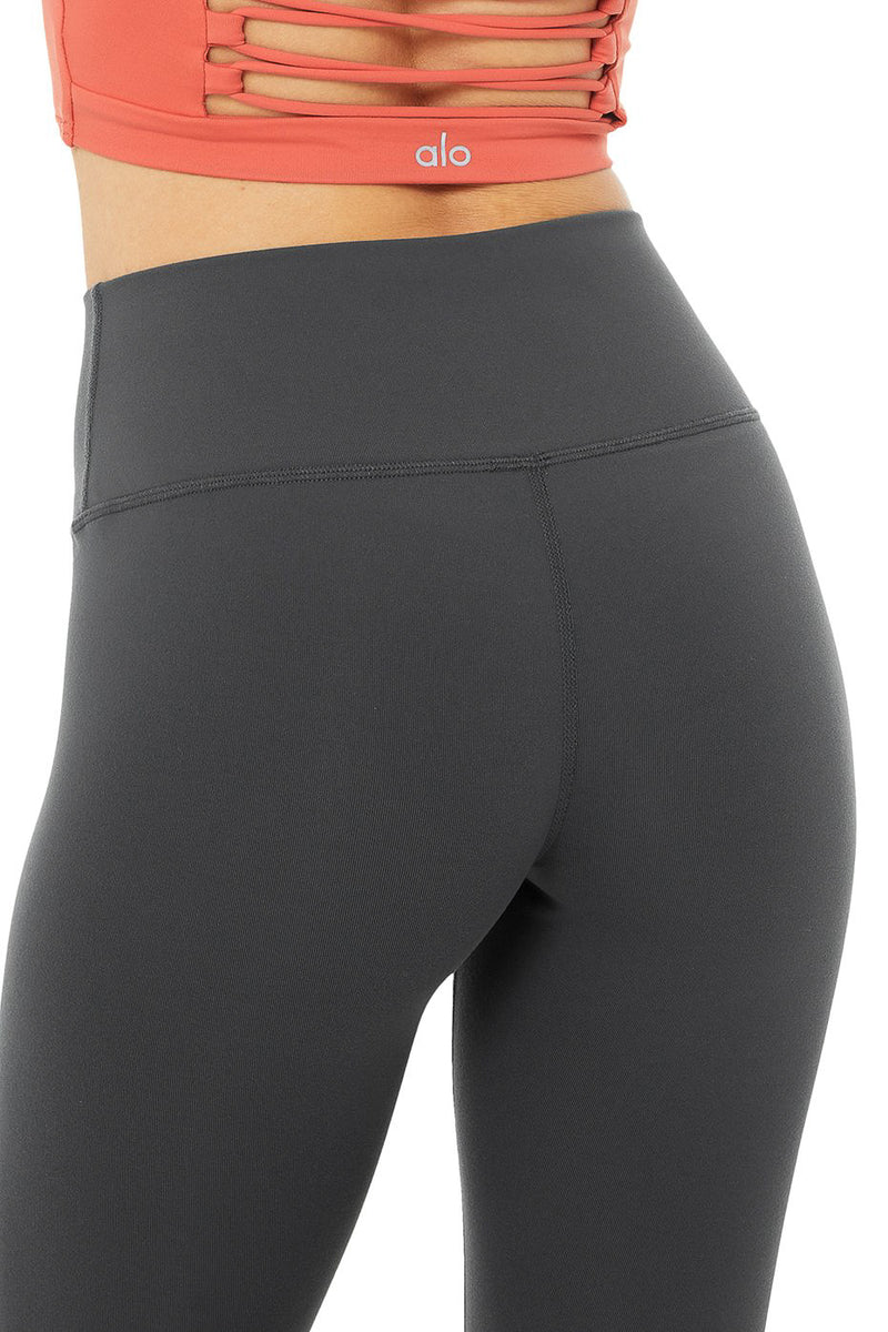 ALO Yoga High Waist Airbrush Leggings in Anthracite Womens Size S