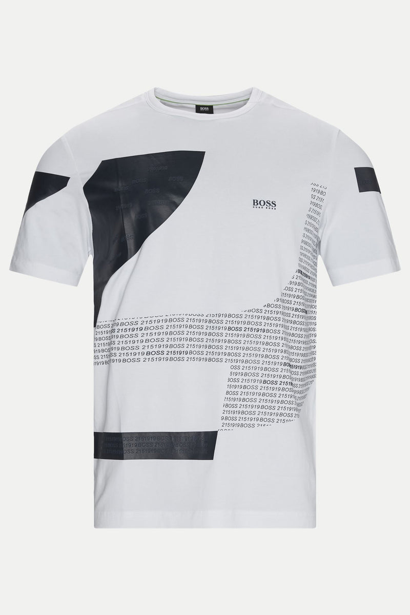 BOSS Tee 6 crew-neck t-shirt in stretch-cotton with graphic print