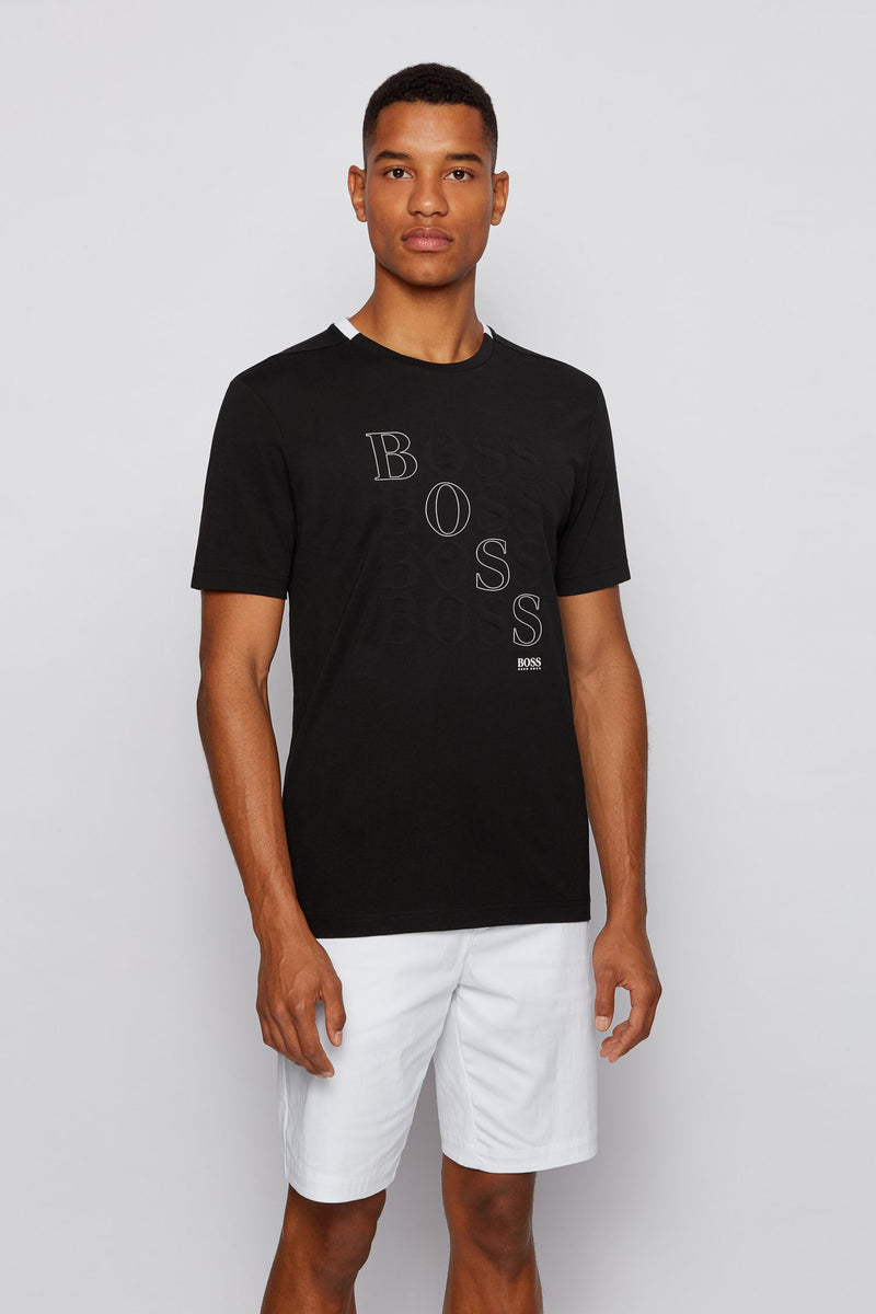 Boss Teeonic Regular-Fit Logo T-Shirt In Bionic® Single Jersey
