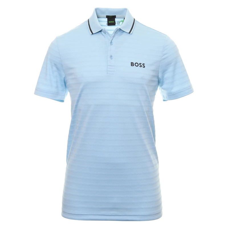 BOSS Pauletech 1 Knitted-stripe slim-fit polo shirt with contrast branding