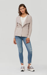 Soia & Kyo IONI sustainable knit cardigan with oversized lapel