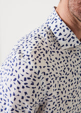 Patrick Assaraf Printed Linen Shirt