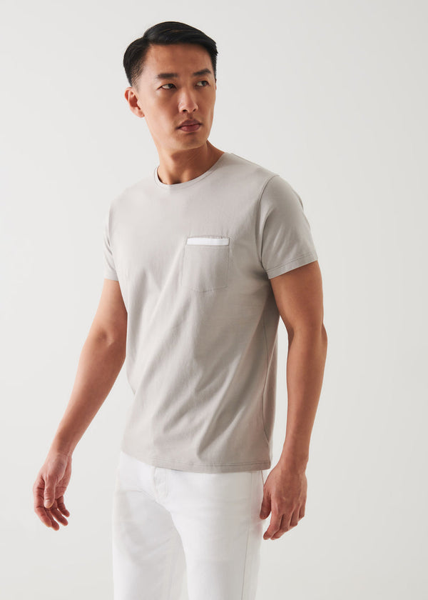 Patrick Assaraf Pima-Cotton Stretch Pocket T-Shirt