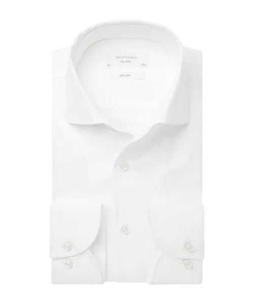Profuomo One-Piece Shirt in White Twill