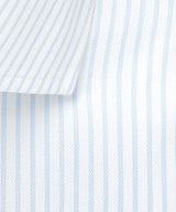 Profuomo Cutaway Light Blue Striped Travel Shirt