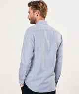 Profuomo Cutaway Blue Striped Travel Shirt