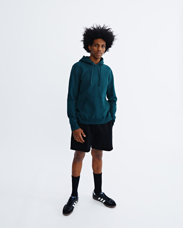 Reigning Champ MIDWEIGHT TERRY PULLOVER HOODIE in Deep Teal
