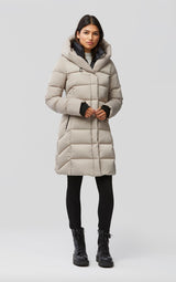 Soia & Kyo SONNY sporty down coat with nylon puffer bib and collar