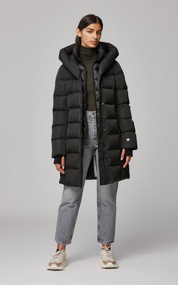 Soia & Kyo Women's Sonny Heavy Down Jacket in Black