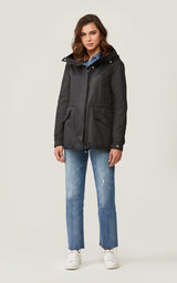 Soia & Kyo Joselyn Straight-Fit Water-Repellent Jacket in Black