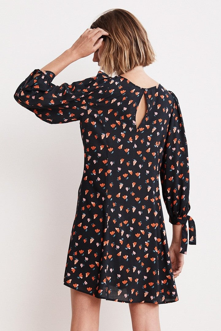 Velvet Marnita Printed Challis Tie Sleeve Dress
