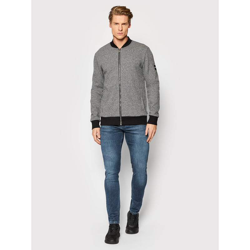 BOSS Skiles regular-fit zip-up sweater with contrast collar