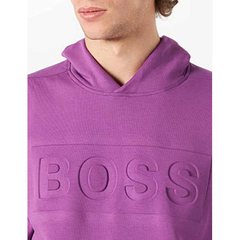 BOSS Regular-fit hooded sweatshirt with embossed logo