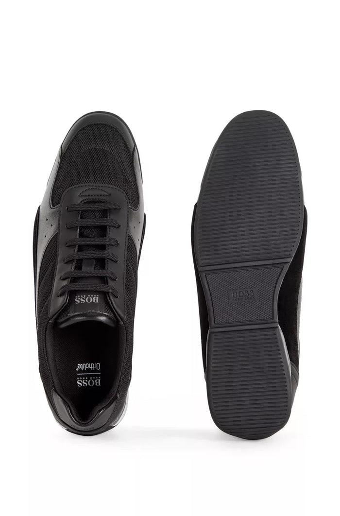 Hugo boss saturn leather trainers best sale