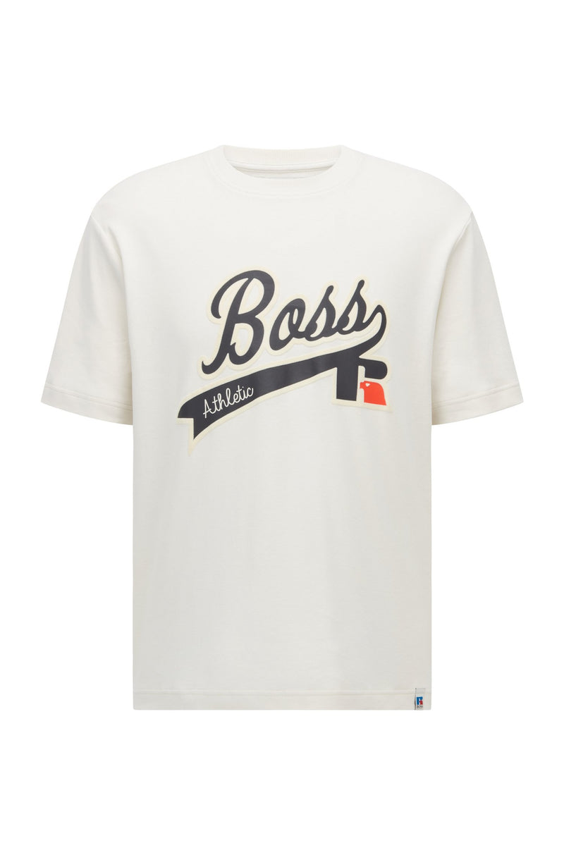 BOSS x Russell Athletic relaxed-fit T-shirt in Pima cotton with exclusive logo