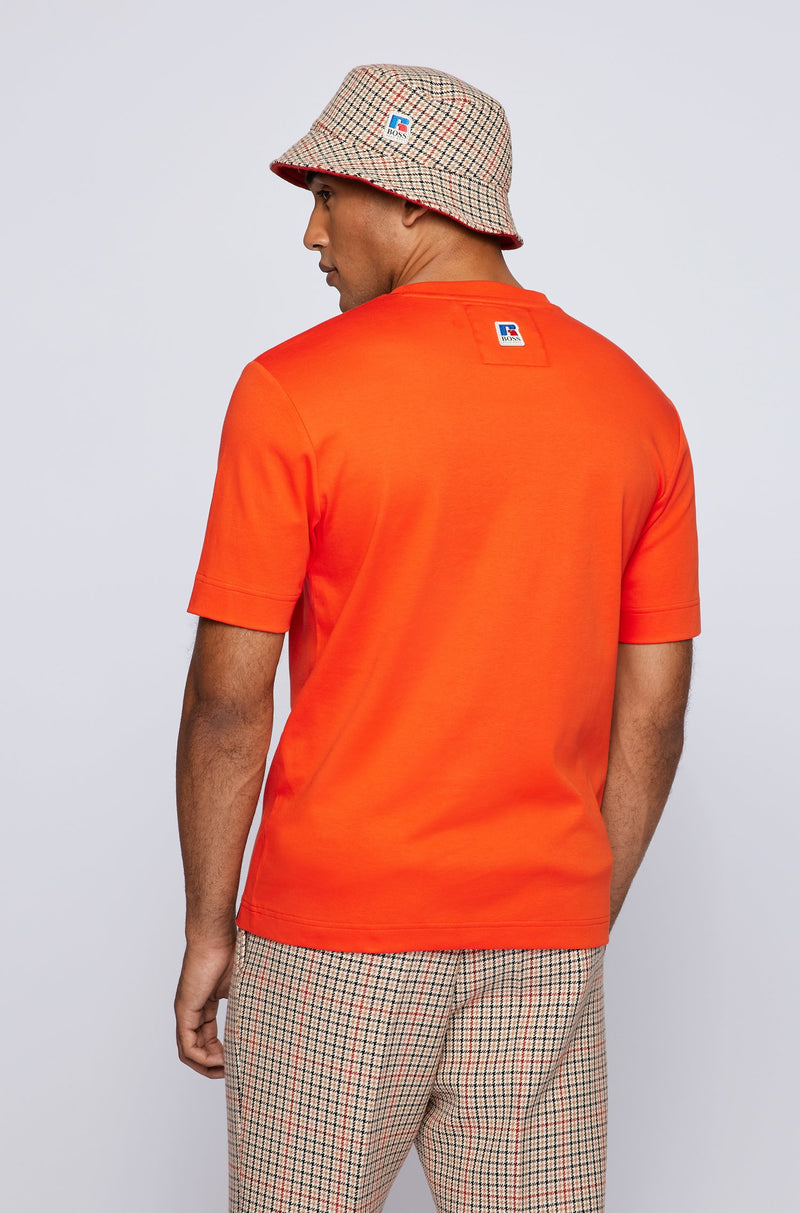 BOSS x Russell Athletic relaxed-fit T-shirt in Pima cotton with exclusive logo