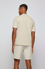 BOSS Tee 4 Logo-print regular-fit T-shirt in stretch cotton