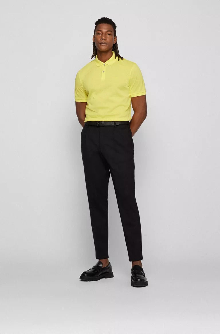 BOSS Pallas Organic-cotton polo shirt with embroidered logo
