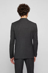BOSS H-Reymond extra-slim-fit virgin-wool suit with micro pattern