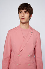 BOSS Hanry double-breasted slim-fit jacket in stretch cotton