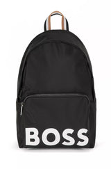 BOSS Catch recycled-material backpack with signature-stripe webbing