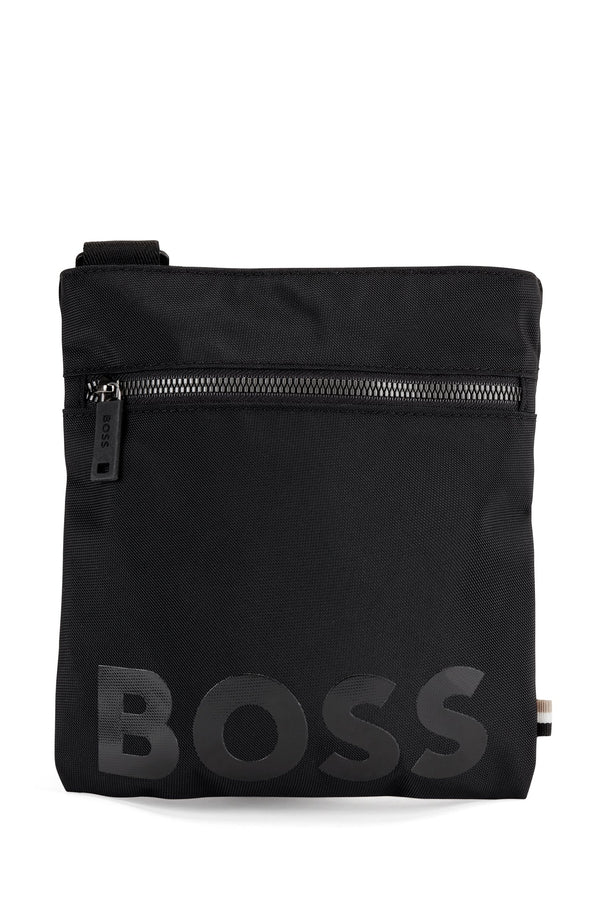 BOSS Catch recycled-nylon envelope bag with printed logo