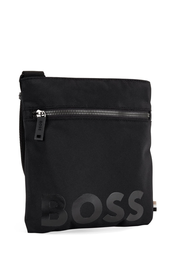 BOSS Catch recycled-nylon envelope bag with printed logo