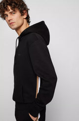 BOSS Seeger organic-cotton regular-fit hooded sweatshirt with logo