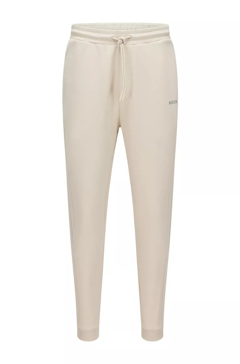 BOSS Hadiko 1 Cotton-blend tracksuit bottoms with side striped panels