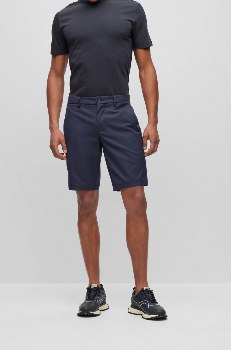 BOSS SLIM-FIT SHORTS IN WATER-REPELLENT TWILL