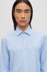 BOSS REGULAR-FIT SHIRT IN PATTERNED PERFORMANCE-STRETCH ITALIAN FABRIC