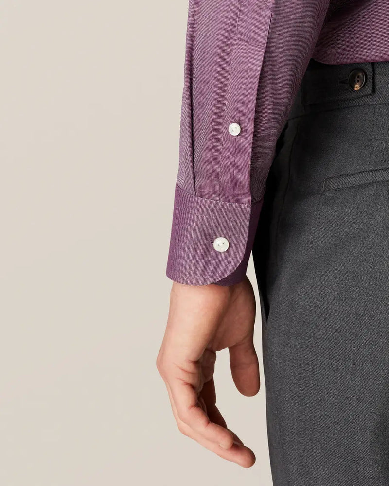 ETON Slim Fit Purple Wrinkle-Free Shirt