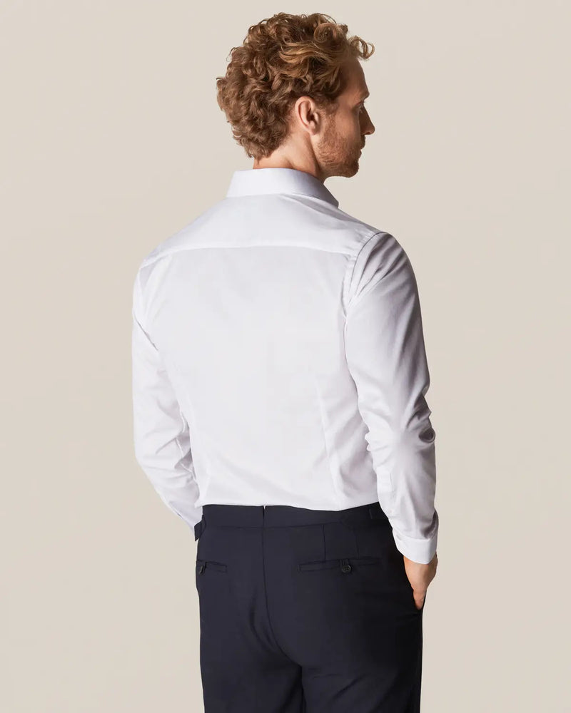 ETON White signature slim-fit twill shirt